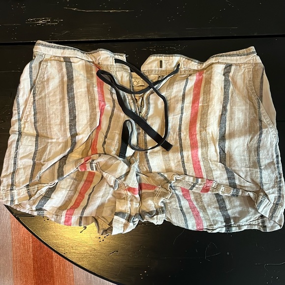 LOFT Pants - Striped Linen Shorts